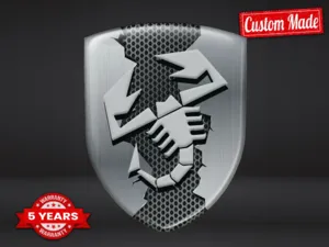 Fiat Abarth Stickers Résine Bombés Design Exclusif Badges 